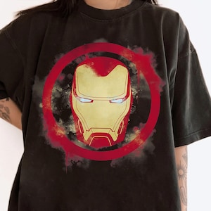Marvel Avengers Endgame Iron Man Spray Paint Logo T-Shirt, Disneyland Family Matching Shirt, Magic Kingdom Tee, WDW Epcot Theme Park Shirt image 1