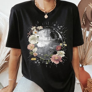Star Wars Floral Death Star T-Shirt, Disneyland Family Matching Shirt, Magic Kingdom, WDW Epcot Theme Park Shirt