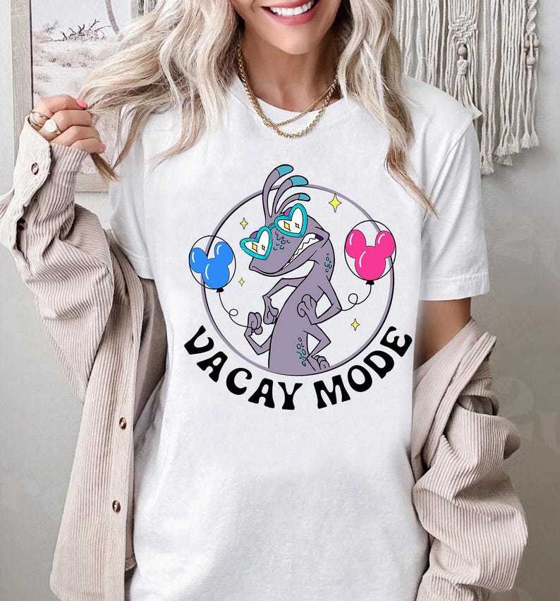 Camiseta retro de los 90 con villanos de Disney, los malos llevan orejas de Mickey y globos, modo vacaciones. Camiseta del Capitán Garfio, Scar, Hades, Jafar, Gastón, camisetas de Disneyland. imagen 3