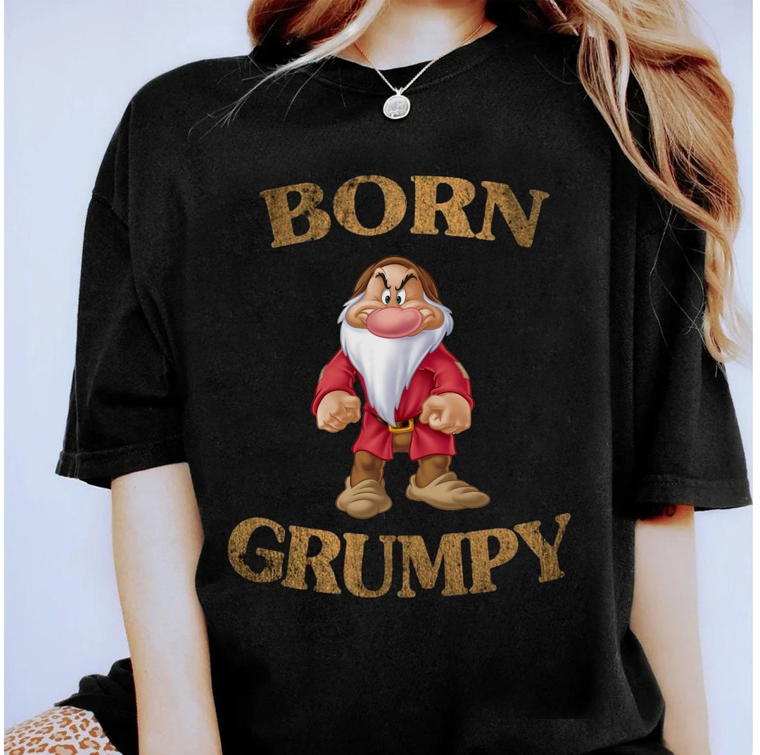 Disney Born Grumpy Seven Dwarfs Full Characters Portrait Shirt ...