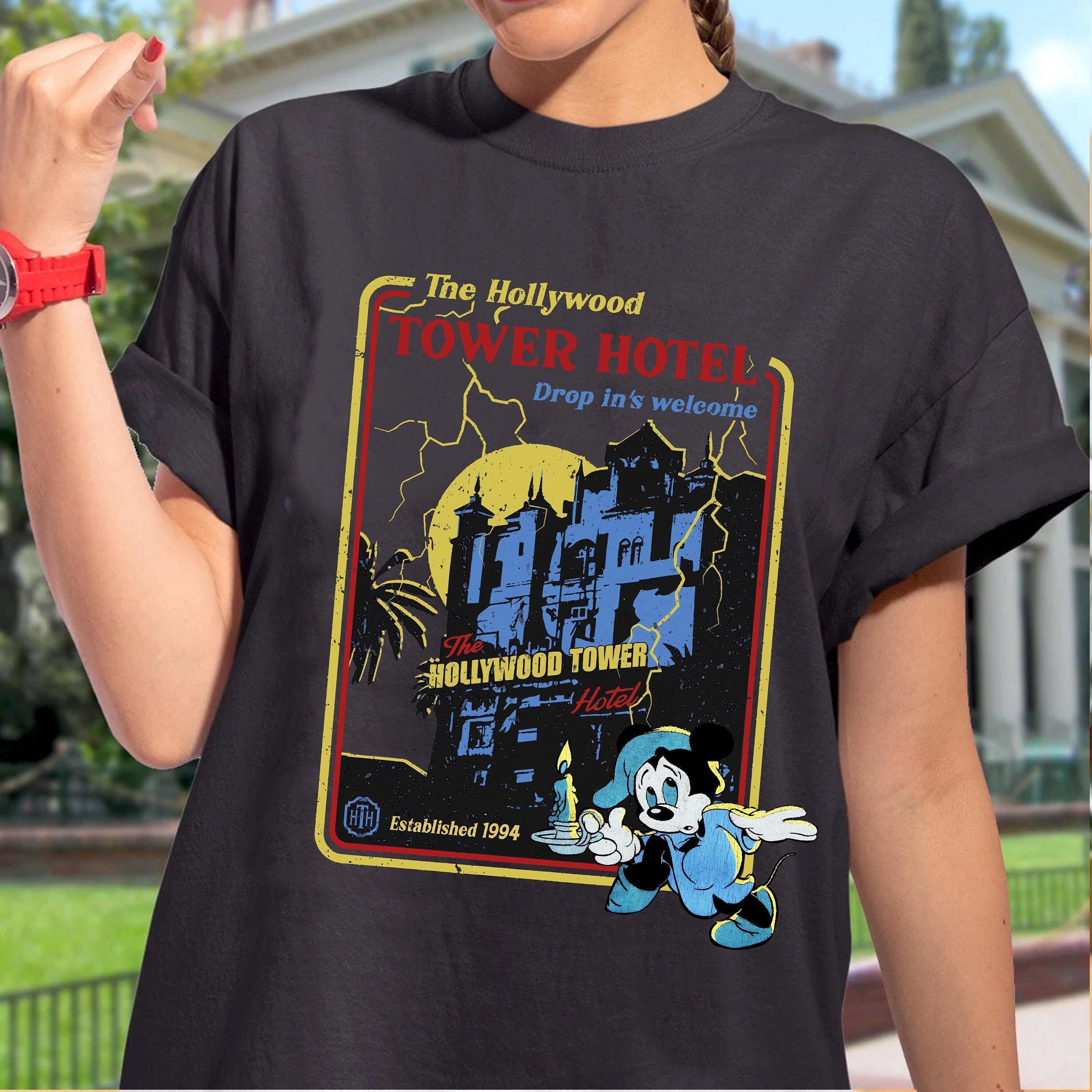Disney　90s Tower Of Terror　Tシャツ　ネイビー　S 90's MICKEY,INC tower of terror T-shirt Made in USA | 古着屋 grin