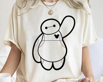 Disney Big Hero 6 Baymax Costume Halloween Shirt, Disney Baymax Big Portrait T-shirt, Magic Kingdom, Disneyland Matching Family Shirt