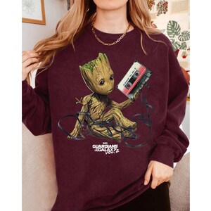 Marvel Guardians Of The Galaxy Groot Tape Portrait T-Shirt, Disneyland Family Matching Shirt, Magic Kingdom Tee, WDW Epcot Theme Park Shirt image 4