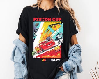 Camiseta Disney Pixar Lightning McQueen de la Copa Pistón, Camiseta Lightning McQueen, Camiseta Disney Cars, Camiseta familiar a juego de WDW, Camisetas de Magic Kingdom