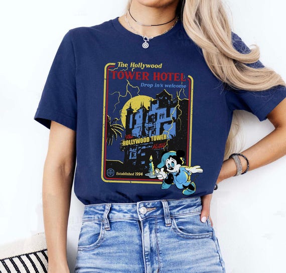 Disney　90s Tower Of Terror　Tシャツ　ネイビー　S タワーオブテラー Tシャツ ネイビー Sサイズ Disney｜Yahoo!フリマ（旧