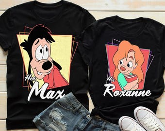 Disney Una película de Goofy Parejas Él Roxanne y ella Max Camiseta unisex con estampado gráfico Camiseta para adultos Camiseta para niños Sudadera con capucha de manga larga