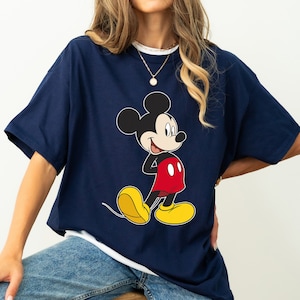 Chemise portrait traditionnel Disney Mickey Mouse et ses amis Chemise assortie pour la famille Disneyland, t-shirt Magic Kingdom, chemise WDW pour parc à thème Epcot