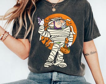 Disney Toy Story Buzz Lightjahre Halloween Shirt, Buzz Mummy Halloween Shirt, Disneyland Halloween Passende Familien Shirts