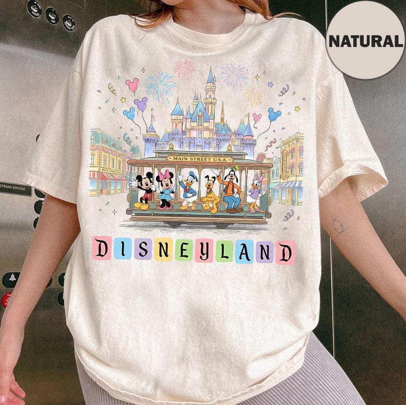 Koszulka retro Disneyland Magical, pastelowa koszulka Disney, koszulka Myszka Miki i Przyjaciele, koszulka Magical Castle 2026, koszulka Disney Girls Trip, koszulka WDW zdjęcie 2