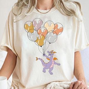 Disney Figment with Mickey Balloon Disney Epcot Shirt, Disney Passholder T-Shirt, Disney Figment Team Shirt, Disney Family Matching Shirt