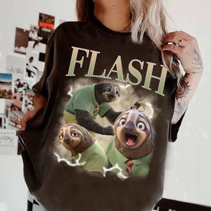 Disney Zootopia 2 Characters Bootleg Vintage Shirt, Judy Hopps Nick Wilde Gary De'Snake Nibbles Flash Chief Bogo Tee, Zootropolis Family image 4