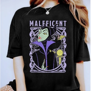 Disney Sleeping Beauty Maleficent Old School Poster Shirt, Disneyland Family Matching Shirt, Magic Kingdom Tee, WDW Epcot Theme Park