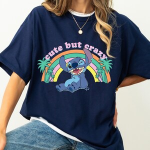 Disney Lilo And Stitch Cute But Crazy Stitch T-Shirt, Disneyland Family Matching Shirt, Magic Kingdom Tee, WDW Epcot Theme Park image 2