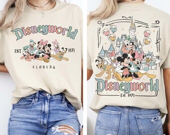 Disneyland Florida Micky und Freunde Shirt, Disneyworld Est. 1971 Shirt, Disneyland Schloss Shirt, Disneyworld Reise passendes Familienshirt