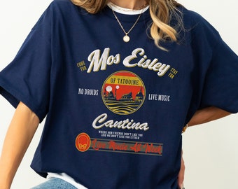 Star Wars Classic Mos Eisley Cantina Live muziek de hele week Ad T-shirt, Star Wars Tee, Disneyland Halloween Party Matching Family Shirt