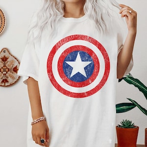 Marvel Captain America Shield Logo Shirt, Disneyland Family Matching Shirt, Magic Kingdom Tee, WDW Epcot Theme Park Shirt image 3
