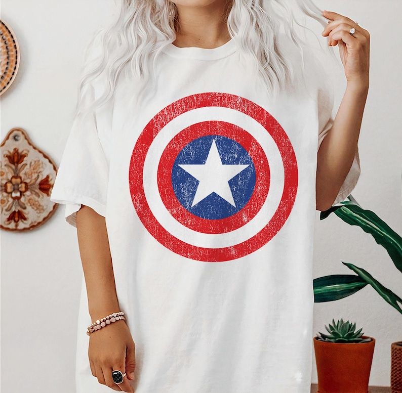 Marvel Captain America Shield Logo Shirt, Disneyland Family Matching Shirt, Magic Kingdom Tee, WDW Epcot Theme Park Shirt image 3