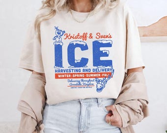 Disney Frozen Kristoff und Sven's Eis Ernte und Lieferung T-Shirt, Disney Frozen Shirt, Disneyland Passendes Familien Shirt, Magic Kingdom