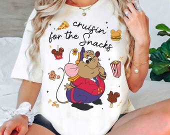 Camiseta Gus Gus Snacks Disney Cruise, Camiseta Cinderela Cinderela Gus da Disney, Camiseta Cruisin' For The Snack, Camisetas combinando para a família em cruzeiro Disney