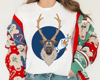 Disney Frozen 2 Olaf und Sven T-Shirt, Sven Big Face Shirt, Olaf Big Face Shirt, Disneyland Familie Shirt, Magic Kingdom