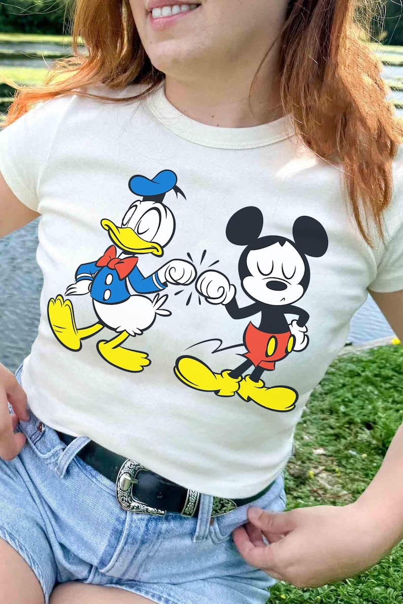 Disney Mickey Mouse et Donald Duck meilleurs amis T-shirt, cadeau voyage WDW Disneyland, chemises de famille assorties, Magic Kingdom image 1
