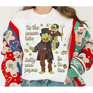 Disney Muppets Kermit The Frog Xmas Sweatshirt, The Muppets Christmas Carol Shirt, Muppets Xmas Lights Shirt, Disneyland Christmas Shirt