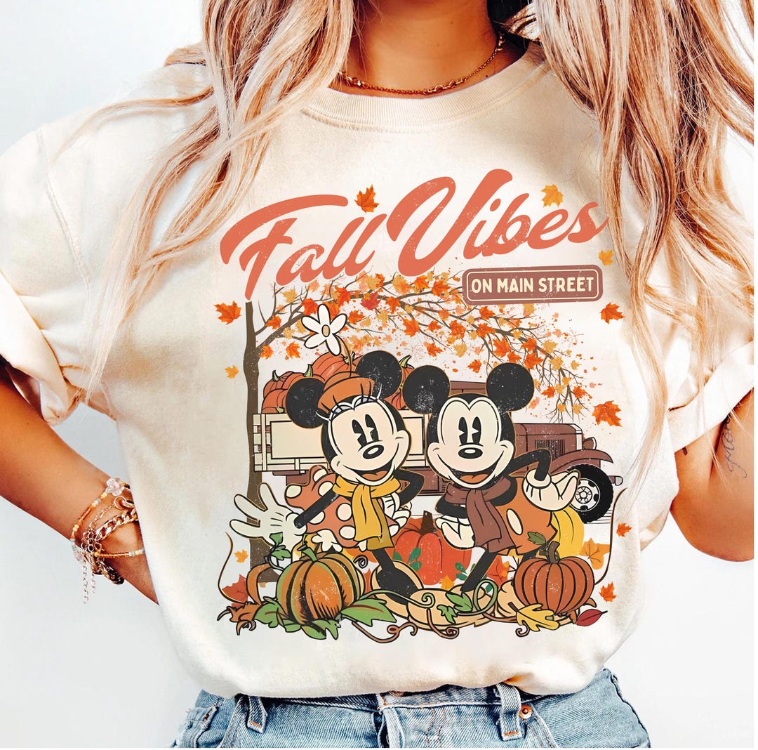 Autumn Leaves Fall Disney Shirts Retro Disney Mickey Minnie Fall