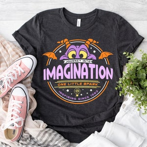 Disney Figment Journey Into Imagination One Little Spark Shirt, Disney Epcot Purple Dragon Tee, Disney World Team Figment Shirt