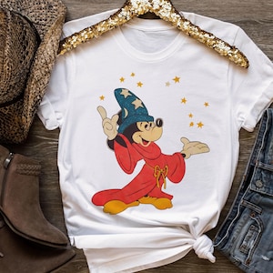 Retro Sorcerer Mickey Shirt, Magic Wizard Mickey, Fantasmic Disneyland Walt Disney's Fantasia Shirt, Disneyland Matching Family Shirt image 3