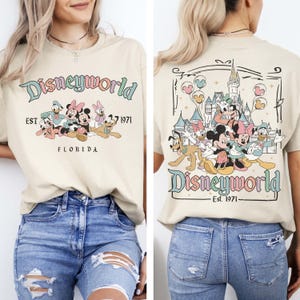 Disneyland Florida Mickey and Friends Shirt, Disneyworld Est. 1971 Shirt, Disneyland Castle Shirt, Disneyworld Trip Matching Family Shirt