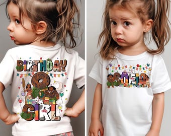 2-sided Personalized Disney Moana Birthday Girl Birthday Boy T-shirt, Custom Name Moana Birthday Shirt, Custom Moana Maui Hei Hei Pua Shirt