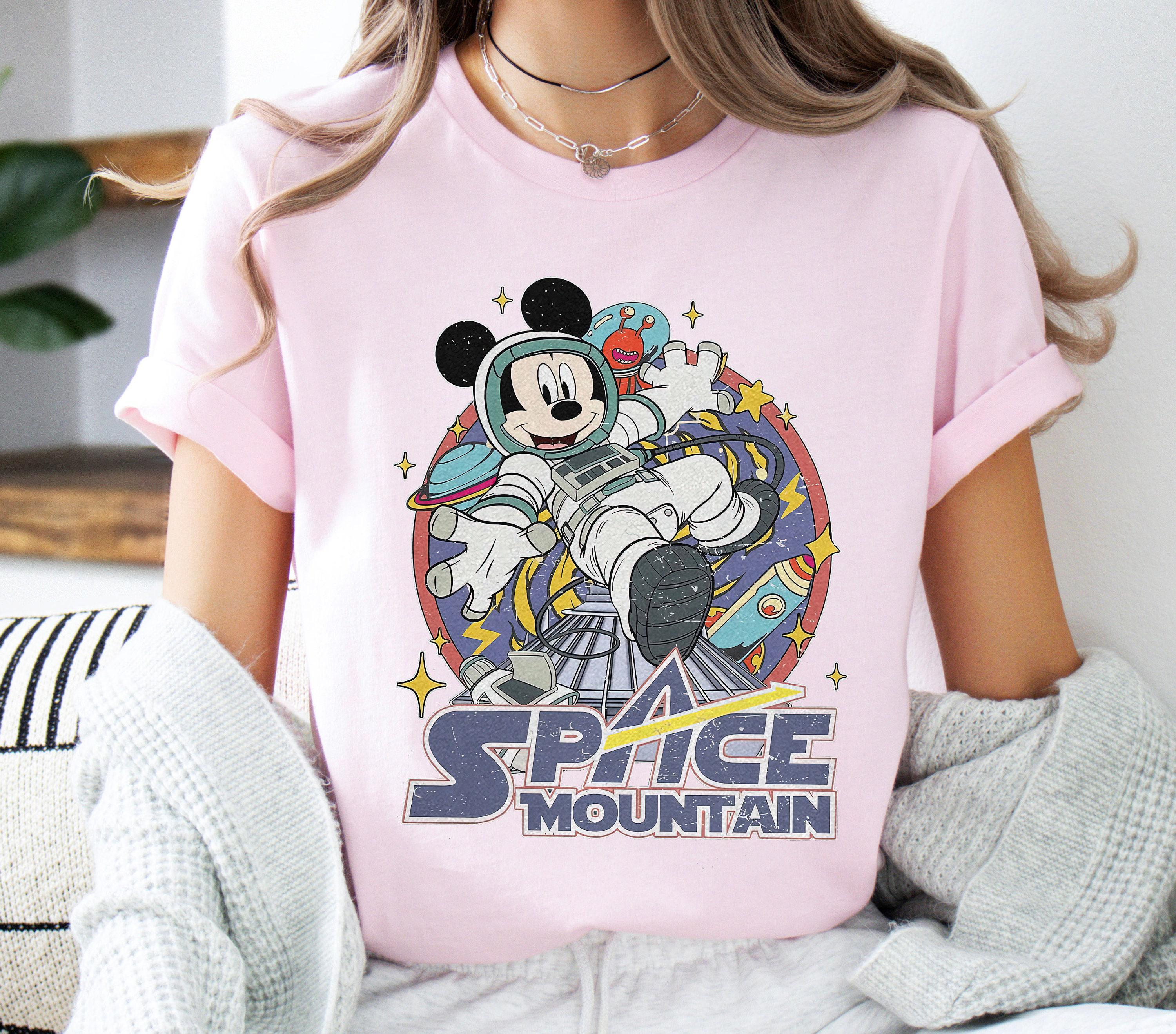 レトロなスペースマウンテン ミッキー＆フレンズ スペースTシャツ 