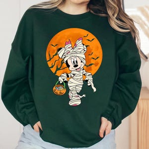 Disney Minnie Mouse Mickey Mouse Mummy Moon Pumpkin Lantern Halloween Shirt, Disneyland Halloween Matching Shirt, Halloween Party Gift 2026 image 3