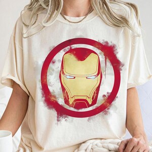 Marvel Avengers Endgame Iron Man Spray Paint Logo T-Shirt, Disneyland Family Matching Shirt, Magic Kingdom Tee, WDW Epcot Theme Park Shirt image 3
