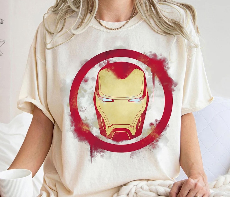 Marvel Avengers Endgame Iron Man Spray Paint Logo T-Shirt, Disneyland Family Matching Shirt, Magic Kingdom Tee, WDW Epcot Theme Park Shirt image 3
