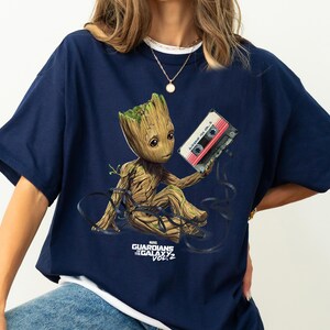 Marvel Guardians Of The Galaxy Groot Tape Portrait T-Shirt, Disneyland Family Matching Shirt, Magic Kingdom Tee, WDW Epcot Theme Park Shirt image 2