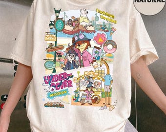 Vintage shirt Disney Zootopia Movie 2 personages, Judy Hopps Nick Wilde Gary De'Snake Tee, Zootropolis, Disneyland Family 2026-reisshirt