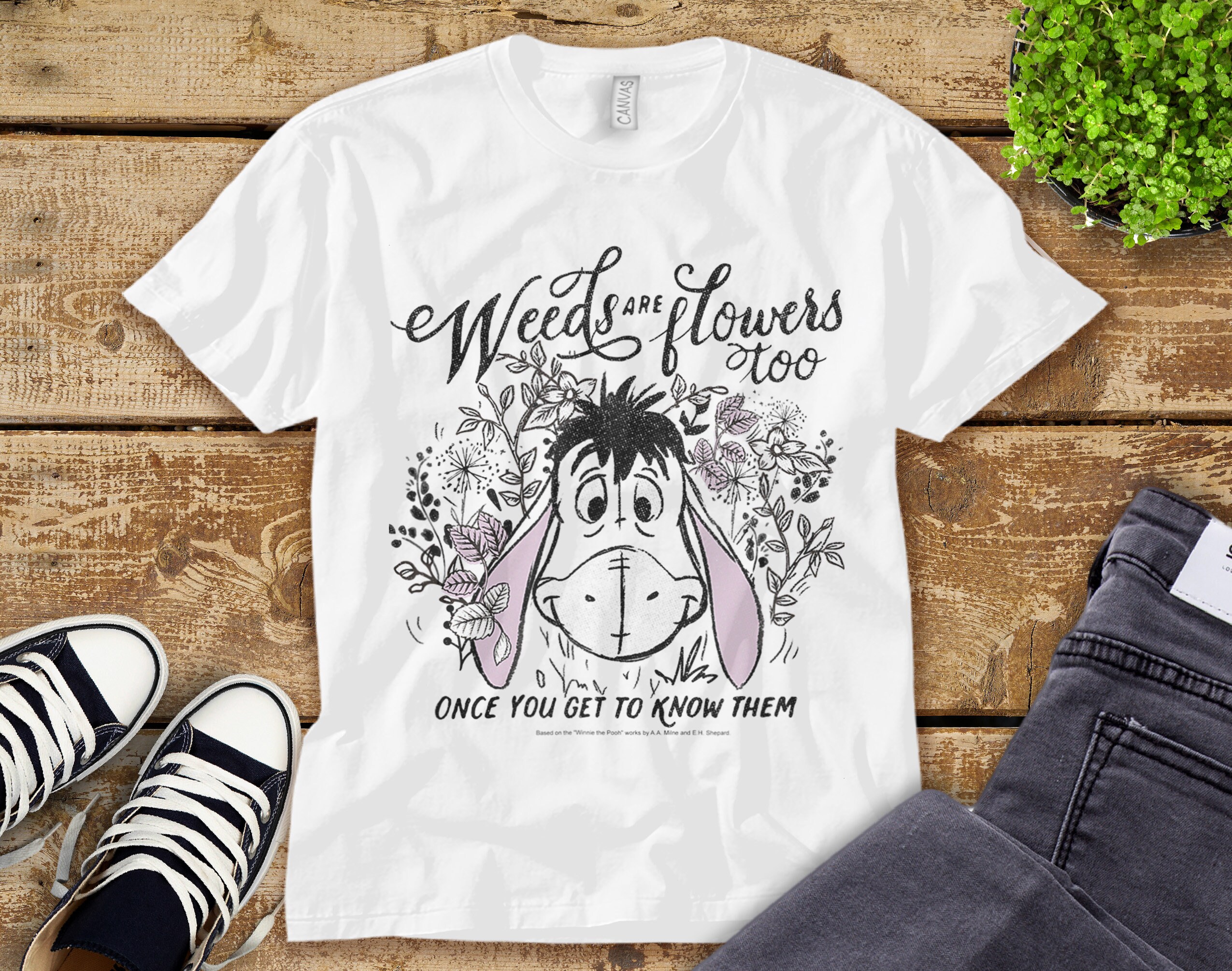 Disney Winnie the Pooh Eeyore Weeds Are Flowers Too Unisex Tee Etsy