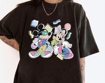 Disney Mickey And Friends Mickey And Minnie 80s Style Shirt, Disneyland Family Matching Shirt, Magic Kingdom Tee, WDW Epcot Theme Park Shirt