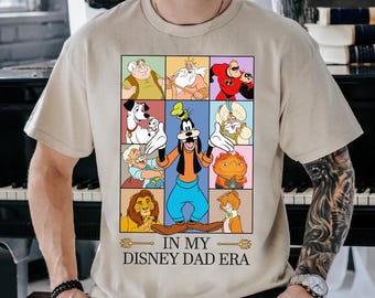 Koszulka Vintage In My Disney Dad Era, Koszulka Disney Dad Era, Dzień Ojca, Wakacyjna wycieczka do Disneylandu, Prezent dla taty
