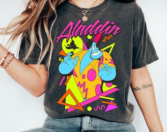 Disney Aladdin Genie 90s Style Portrait Shirt, Aladdin Shirt, Disneyland Family Matching Shirt, Magic Kingdom Tee, WDW Epcot Theme Park