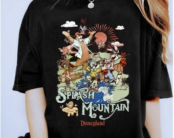 Vintage Disney Splash Mountain Shirt, Retro Disneyland Splash Mountain Shirt, Disney Disneyland Familie Passendes Shirt, Magic Kingdom T-Shirt