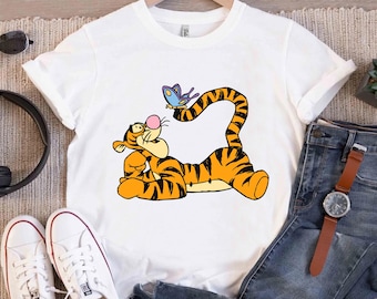 Disney Tigger with Butterfly Shirt, Winnie The Pooh Shirt, Disney Tigger Shirt, WDW Disneyland Matching Family Shirt, Magic Kingdom Shirts
