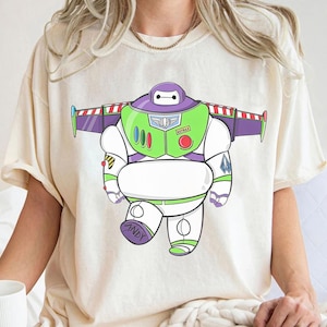 Disney Baymax Lightyear Outfits Shirt, Buzz Lightyear Toy Story Disneyland WDW Matching Family Shirt, Magic Kingdom, Animal Kingdom Outfits image 1