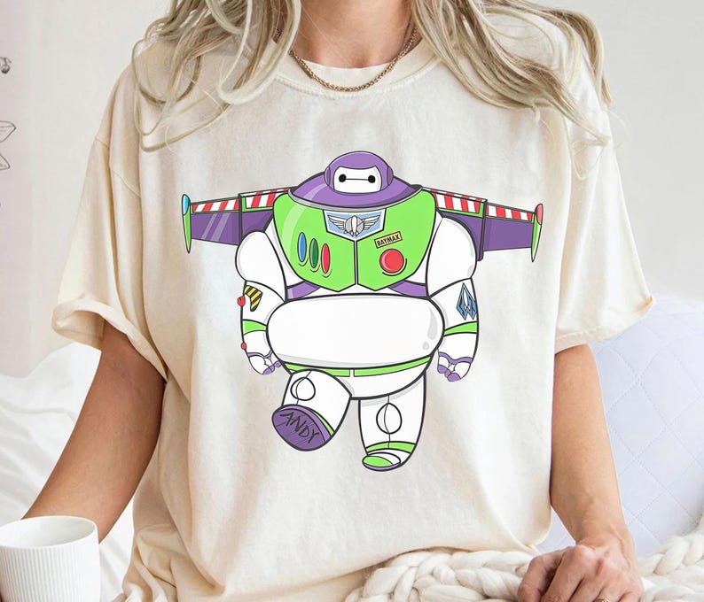 Disney Baymax Lightyear Outfits Shirt, Buzz Lightyear Toy Story Disneyland WDW Matching Family Shirt, Magic Kingdom, Animal Kingdom Outfits image 1