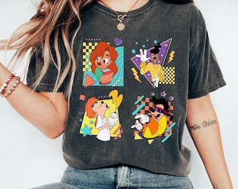 Retro 90s Disney Vintage A Goofy Movie Characters Shirt, Goofy Max Roxanne Powerline Shirt, WDW Matching Family Shirt, Magic Kingdom Shirts