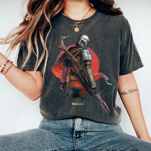 Star Wars The Mandalorian Detailed Portrait T-Shirt, Star Wars Logo Shirt, Disneyland WDW Matching Family Shirt, Magic Kingdom Shirt