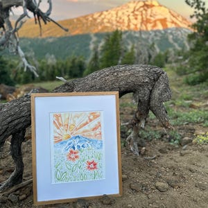 Mt Bachelor Summer Bend Oregon Mountain Landscape Wildflowers Central Oregon