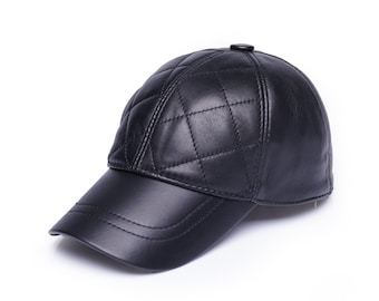 Baseball Hat Leather Velcro Trucker Cap Adjustable Classic Referee Cap Snapback Dad Hat