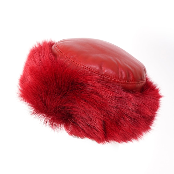 Women\'s Leather Bucket Hat Shearling Sheepskin Fur Lined Winter Beanie Mumcu main image 2